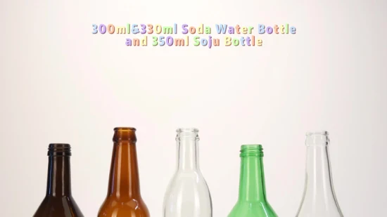 Vista 300ml 330ml 350ml Soda Bouteille en verre de Soju