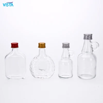 Vista Ready Mold 50 ml Mini Liqueur Vodka Gin Rhum Brandy Bouteille en verre avec bouchon à vis